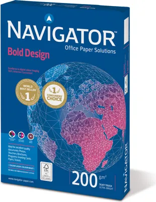 Produktbild von Navigator Bold Design Kopierpapier 200g/m² DIN-A4 150 Blatt weiß
