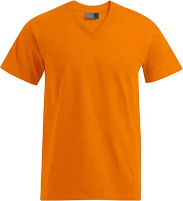 Produktbild von Premium V-Ausschnitt T-Shirt Plus Size Herren, Orange, 4XL