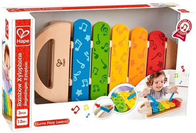 Zdjęcie produktu dla Hape TĘCZOWY KSYLOFON, Instrument muzyczny zabawka, 1 lat(a), Wielobarwny
