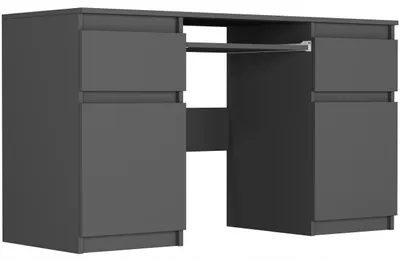 Obrázek produktu pro Psací stůl počítačový 135cm 2 zásuvky 2 skříňky FRAMIRE N-6 antracit