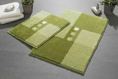 Productafbeelding van Famanu badmatten set – Ultra zacht en absorberend – Antislip – 2 stuks – Groen