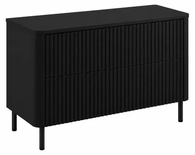 Produktbild von Badezimmerschrank 100, Schwarz, Platte schwarz, Beine schwarz, 100, 8 x 44, KI-generiertes Bild