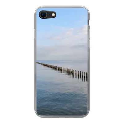 Produktbild von MuchoWow® Handyhülle Schutzhülle Hülle für iPhone SE 2022 Nordsee - Wolken - Wasser Silikon Softcase Handy Hülle - Schutzhülle