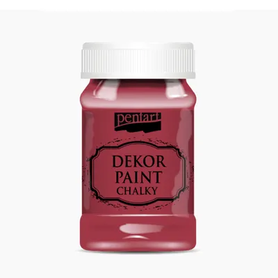 Immagine prodotto di PENTART Colore decorativo gessoso, 100 ml, rosso cardinale