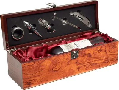 Produktbild von Geschenkset Weinset mit 1 Flasche Rosewein Jahrgang 2016 Los Vascos Rosé Cabernet Sauvignon - in Weinkiste mit Sommelierset
