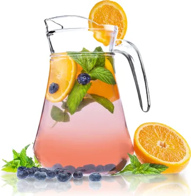Produktbild von KADAX Krug, Glaskanne, Wasserkrug mit Auslauf und handlichem Griff, transparent, 1.4L, 1 Stück