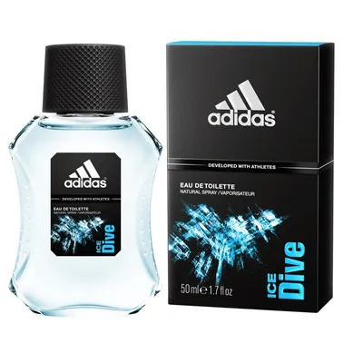 Produktbild von Adidas Ice Dive, Männer, 50 ml, Geranium, Patschuli, Sandelholz, Bernstein, Tonka-Bohne, Vanille, Bergamotte, Grapefruit, Lavendel, Spray