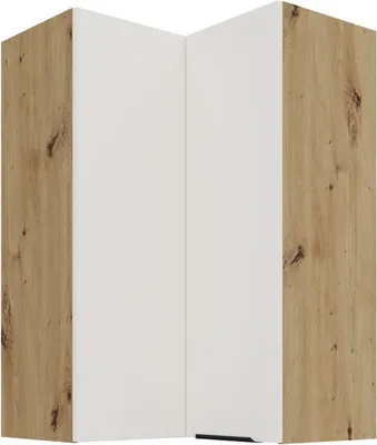 Image de Armoire d'angle haute LUNARA 2 - 60x60 cm, chêne blanc/artisanal