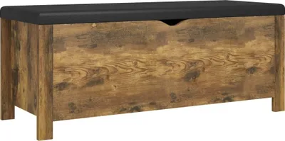Obrázek produktu pro vidaXL Lavice s úložným prostorem a polštářem Smoked Oak 105x40x45cm