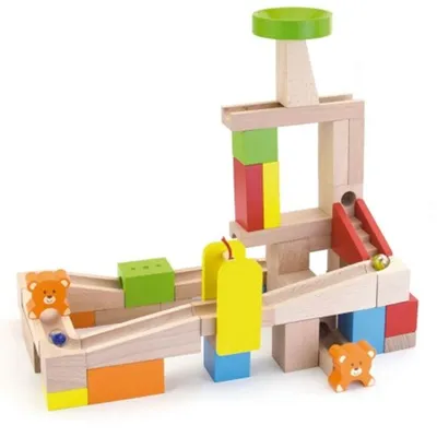 Produktbild von Viga Toys - Holzkugelbahn Kulodron 49 Elemente von Viga