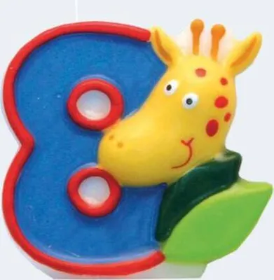 Produktbild von Tortenkerze "SAFARI" Nr. 8, 1 Stk.