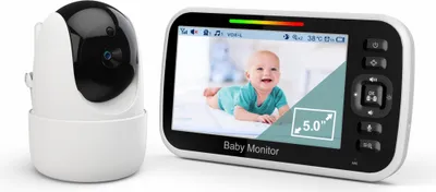 Produktbild von SM651 5 Zoll Video Babyphone Zwei-Wege-Gesprächskamera Home Security Intercom Nachtsicht Temperaturüberwachung