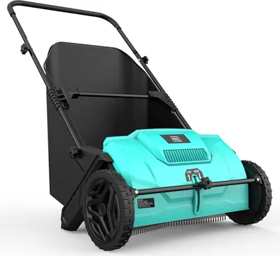 Image de Balayeuse à gazon Ramasse feuilles Brosse rotative renforcées Larg 53cm reglable Grand Bac 100L INTEC