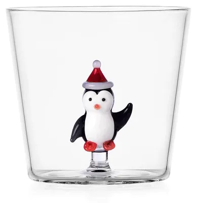 Produktbild von Pinguin-Trinkbecher mit Weihnachtsmütze