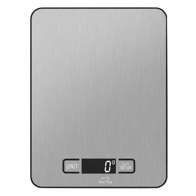 Produktbild von Digitale Küchenwaage, Lebensmittelwaage mit großer Plattform, elektronische Kochwaage mit LCD-Display, Multifunktion für Zuhause und Büro, 10 kg