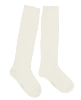 Produktbild von Damen Kniestrümpfe Einfarbig Neutrale Creme Größe 39-42