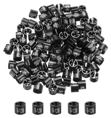 Kleiderbügel-Markierungen, schwarz, 250 Stück, 13 x 9 mm