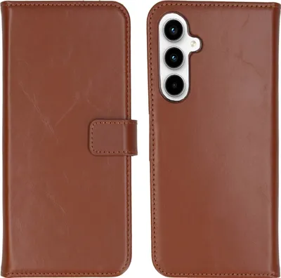 Produktbild von Selencia Echtleder Klapphülle Samsung Galaxy A35 - Hellbraun