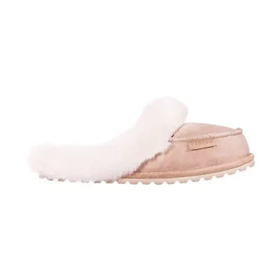 Obrázok produktu pre Vanuba Najdi II Lambskin Mules Dámska obuv - Kúpeľové papuče Dámske papuče - Kožené vlnené papuče Dámske - Pohodlná obuv Dámske papuče z jahňacej kože - 40 EU Leather Beige White