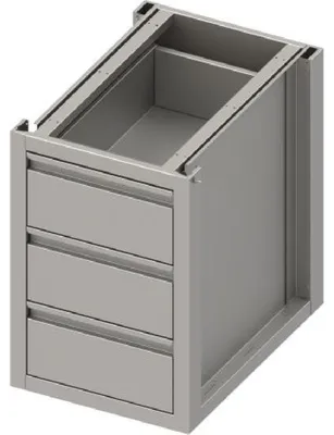 Zdjęcie produktu dla Szafka podstawowa wersja 2.0 z trzema szufladami, konstrukcja cokołu 450x540x660 mm