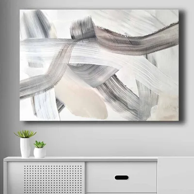 Produktbild von Wallity, 70100NISC-046, Dekorative Leinwandmalerei, 100 % LEINWAND (Stärke: 2,8 mm), Beige, 70 x 100 cm