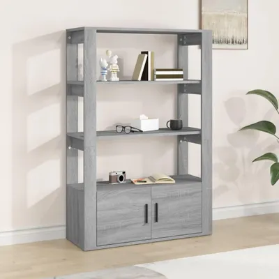 Produktbild von vidaXL Sideboard Grau Sonoma 80x30x119,5 cm Holzwerkstoff