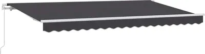 Image de vidaXL Store rétractable Anthracite 350 x 200 cm Tissu