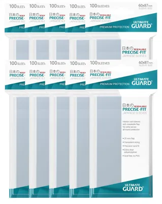 Produktbild von 1000 Ultimate Guard Precise-Fit Sleeves japanische Größe wiederverschließbar (60x87mm)