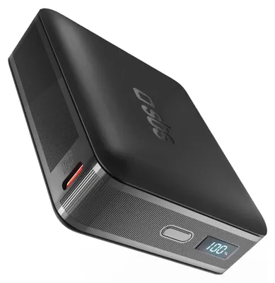 Productafbeelding van 20.000mAh powerbank met lcd-scherm en laptoplaadfunctie tot 65W