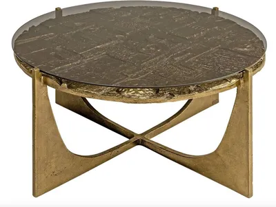 Image de Casa Padrino Luxe Table basse Art Déco Bronze 74 x 38 cm - Or avec plateau en verre - Art Design Table