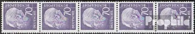 Produktbild von Briefmarken BRD (BR.Deutschland) 1957 Mi 263x w Z Fünferstreifen mit Wasserzeichen 5 Z postfrisch Bundespräsident Heuss (II)