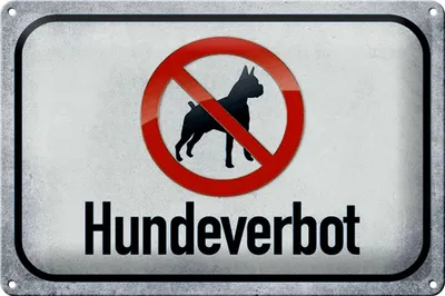 Produktbild von Blechschild Hinweis 30x20cm Hund Hundeverbot