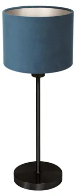 Image de Mexlite - lampe de table - Noor - bleu noir - métal textile - lampe de chevet - E27 - 4428ZW