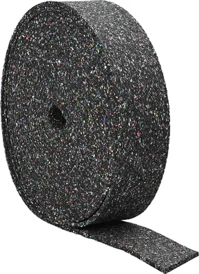 Image de Rouleau de granulat en caoutchouc Noir 2000 x 10 x 0,3 cm