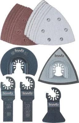 Produktbild von Mehrzweck-Tool-Set 17-tlg. mit Sägeblatt, Schaber und Schleifpapier