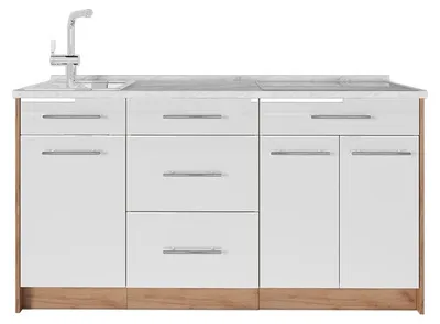 Obrázek produktu pro Kuchyňský blok Vicco Fame-Line Bílá vysoký lesk 150 cm bez pracovní desky, Model 65434
