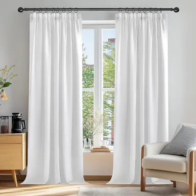 Obrázok produktu pre Záclony zatemňujúce, s volánmi, 2 kusy, 229x229 cm, strieborná, sivá