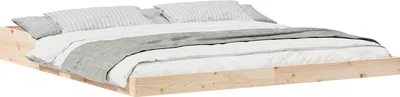 Produktbild von vidaXL Bettrahmen Braun 200 x 220 cm Massives Kiefernholz
