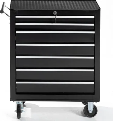 Produktbild von Werkstattwagen, Schwarz, 7 Schubladen, ca. 62 x 33 x 78 cm