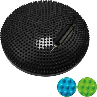 Produktbild von Tunturi Balance Pad 33 cm, Wackelkissen für Gleichgewicht und Koordination, mit Noppen für Yoga, Pilates, Balancekissen in Schwarz