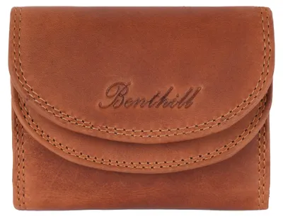 Produktbild von Benthill Kleine Geldbörse Leder RFID | Echtleder Damen & Herren Geldbeutel | Handliches & Kompaktes Portemonnaie inkl. Geschenkbox