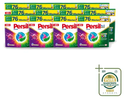 Produktbild von 12 x Persil Discs Color 4-in-1 Waschmittel - 76 Kapseln - Vorratspackung - 12 Stücke