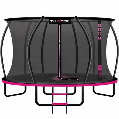 Produktbild von Thunder Gartentrampolin Ultra 427 cm 14 ft Innennetz 150 kg Blau Schwarz