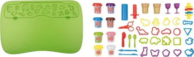 Produktbild von Playtive Knet Set Spieltisch 42 teilig mit Zubehör und 8x Knete ab 3 Jahren