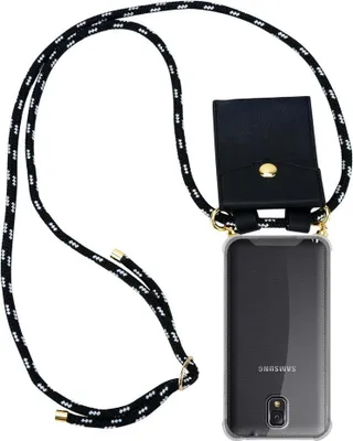 Produktbild von Cadorabo Hülle für Samsung Galaxy NOTE 3 Schutzhülle in Schwarz Handy Kette Silikon Kordel abnehmbares Etui