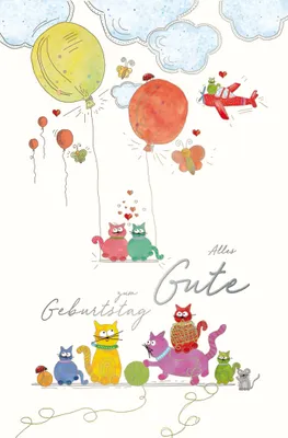 Produktbild von A - Geburtstag - Glückwunschkarte im Format 11,5 x 17 cm mit Umschlag