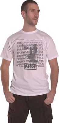 Image de Nine Inch Nails - "Head Like A Hole" T-shirt Homme/Femme Unie RO2998 (S) (Blanc)