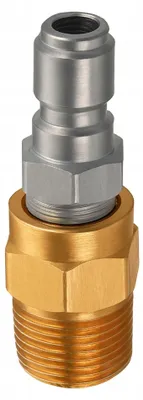 Produktbild von Rosfix M22M–3/8 Schnellkupplung – Außengewinde M22, 3/8" QuickPlug, Verzinkter Stahl | Für Hochdruckreiniger, Lanze, Pistole