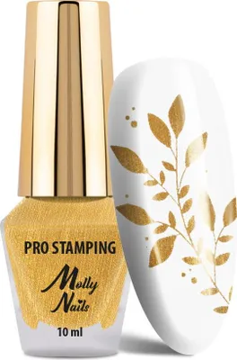 Produktbild von Molly Nails PRO Stamping Gold-Stempellack, 10 ml