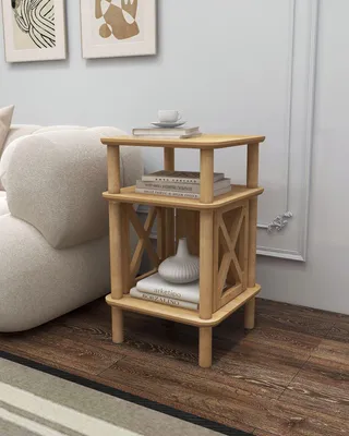Obrázok produktu pre Skye Decor, kvalitný príkonový stolík (3 kusy), farba saphir-dub, rozmer 48 x 43 x 43 | 100% MDF